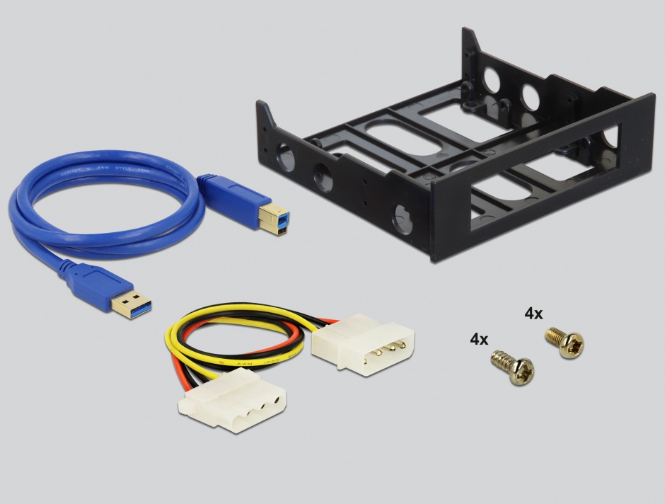 Imagine Front Panel 3.5"/5.25" cu 4 porturi USB 3.0, Delock 61833