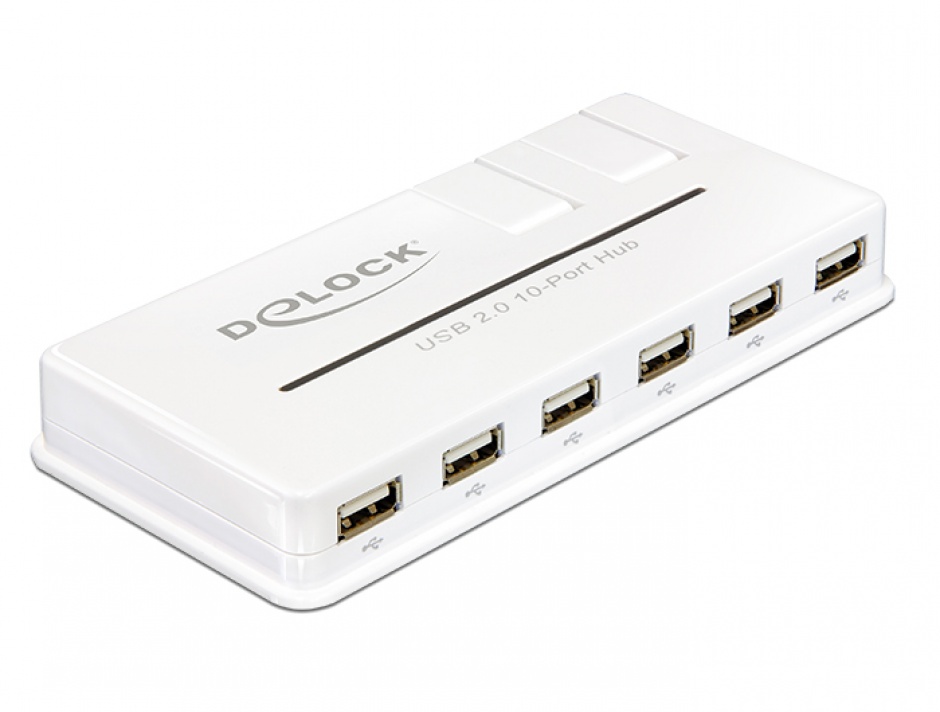 Imagine Hub USB 2.0 10 porturi, Delock 61857