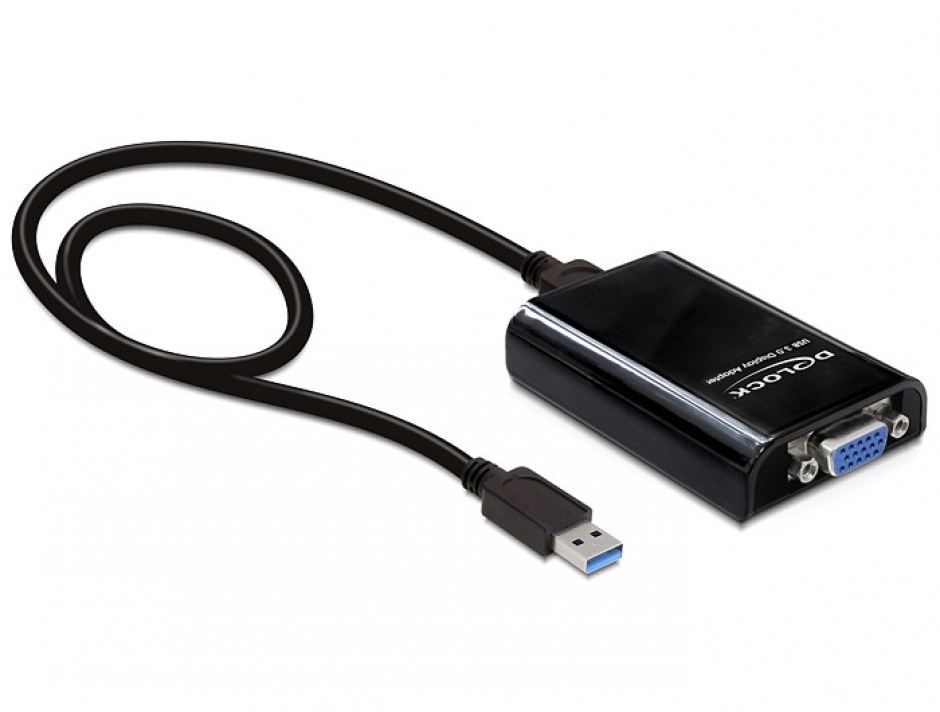 Imagine Adaptor USB 3.0 la VGA, Delock 61955