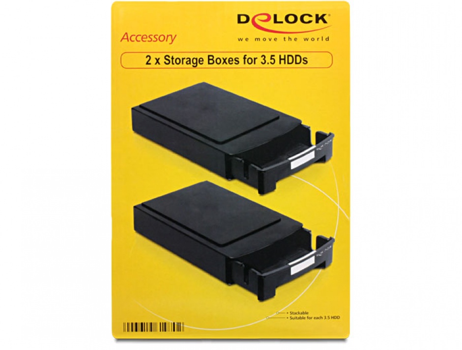 Imagine Cutii depozitare pentru 2 x 3.5" HDD, Delock 61970