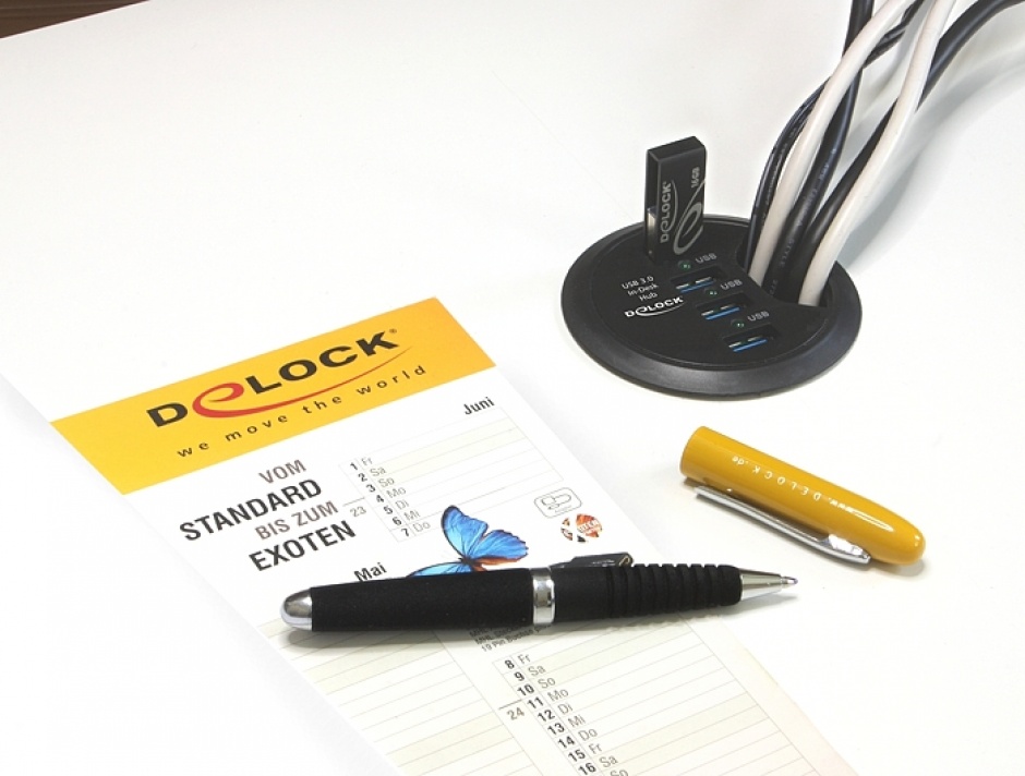 Imagine In-Desk Hub 4 Port USB 3.0, Delock 61989