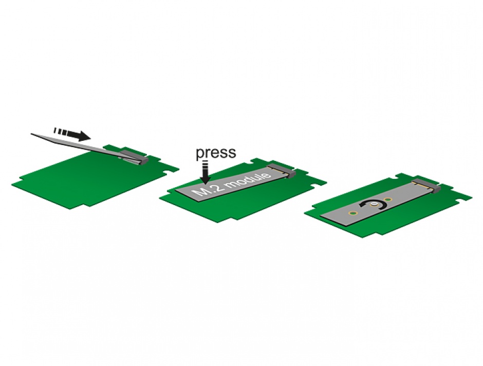 Imagine Convertor SATA 22 Pini la M.2 NGFF pana la 7mm, Delock 62544