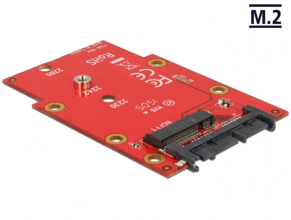 Imagine Adaptor micro SATA 16 pini 1.8" la M.2 NGFF, Delock 62636