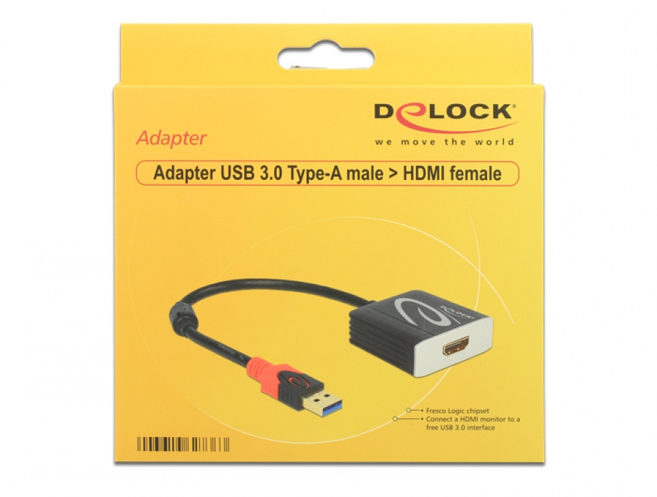 Imagine Adaptor USB 3.0 la HDMI T-M, Delock 62736