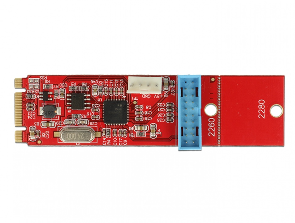 Imagine Convertor M.2 Key B+M la 1 x Pin Header USB 3.0, Delock 62842