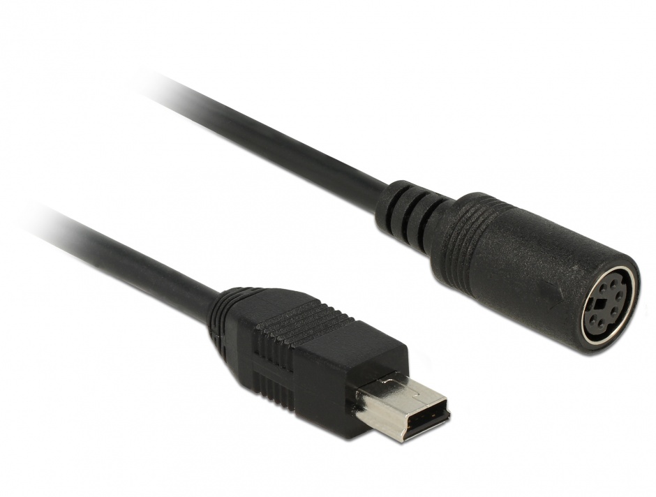 Imagine Cablu MD6 socket serial la Mini USB 52cm, Navilock 62878
