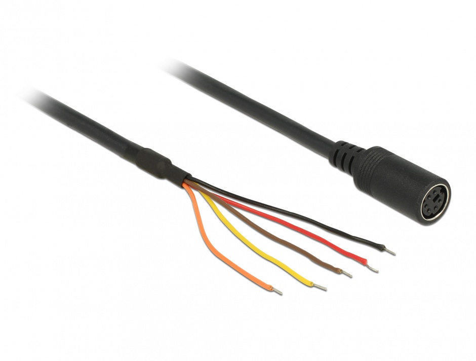 Imagine Cablu MD6 socket serial la 5 fire deschise TTL (5 V) 52cm, Navilock 62884 