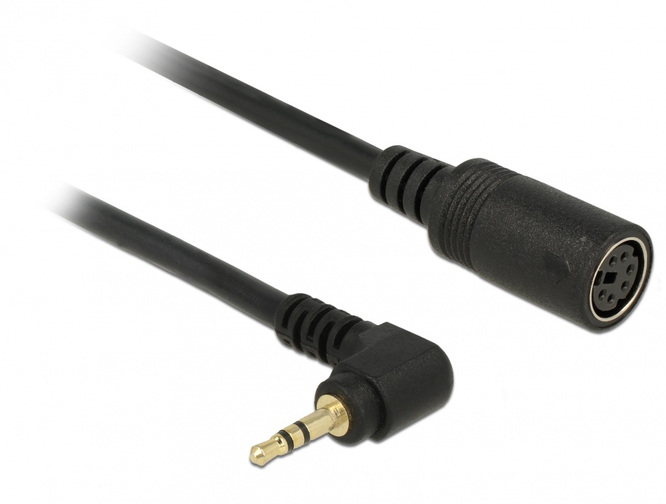 Imagine Cablu MD6 socket serial la jack 2.5 mm 3 pini 90° TTL (5 V) 52cm, Navilock 62886