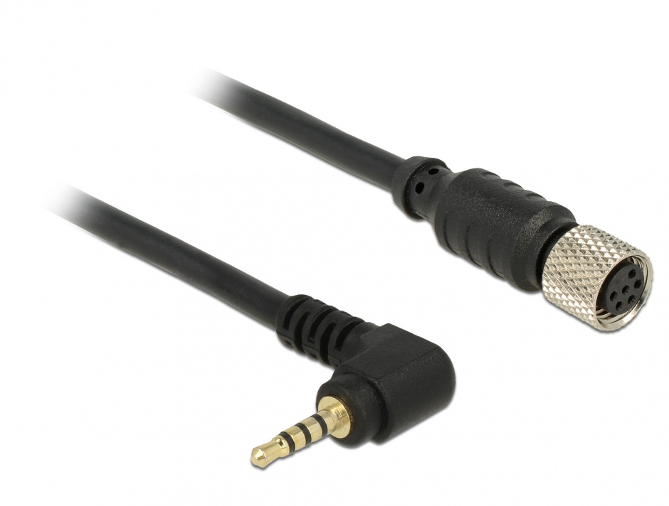 Imagine Cablu M8 waterproof la jack 2.5 mm 4 pini 90° TTL (5 V), Navilock 62888 