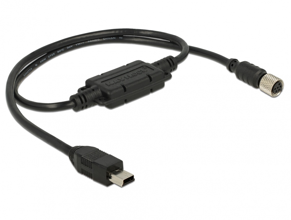 Imagine Cablu M8 waterproof la mini USB-B 2.0 M-T, Navilock 62943