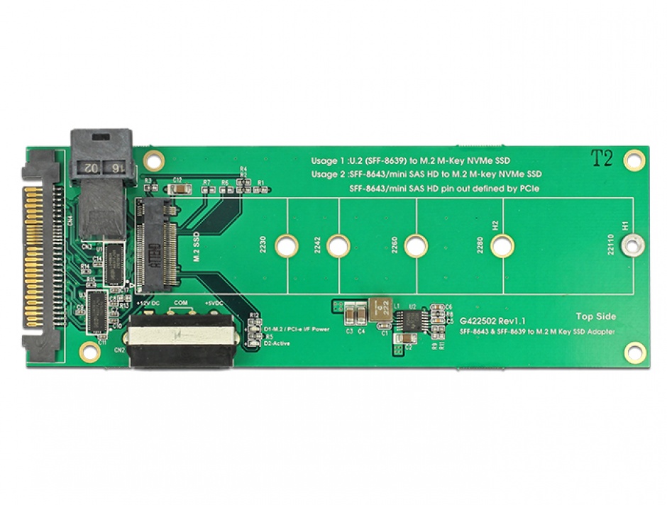 Imagine Convertor U.2 SFF-8639 / SFF-8643 NVMe la 1 x M.2 Key M, Delock 62945