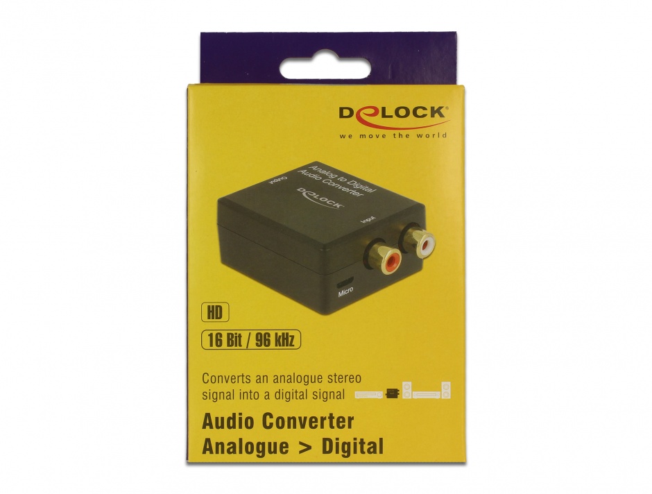 Imagine Convertor audio analog RCA la digital S/PDIF HD, Delock 63468