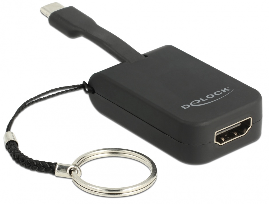 Imagine Adaptor USB-C la HDMI (DP Alt Mode) 4K 30 Hz T-M pentru breloc, Delock 63942