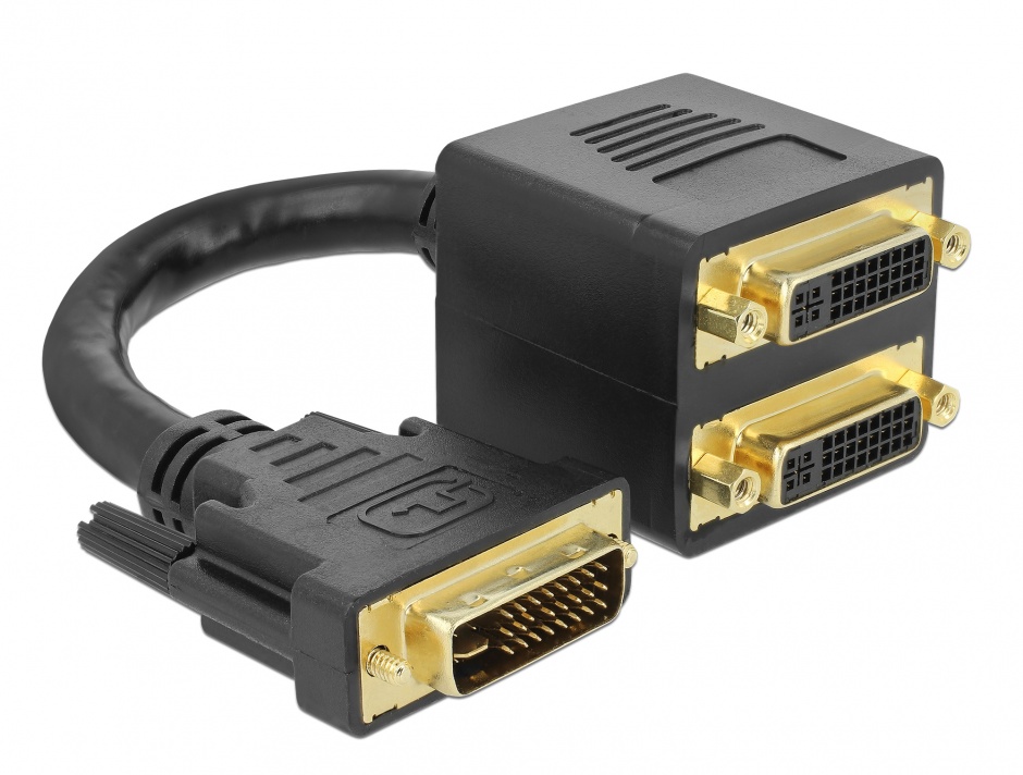 Imagine Multiplicator DVI-I Dual Link la 2 x DVI-I Dual Link T-M 24+5 pini, Delock 65053