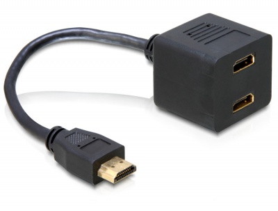 Imagine Cablu spliter HDMI la 2 x HDMI T-M, Delock 65056