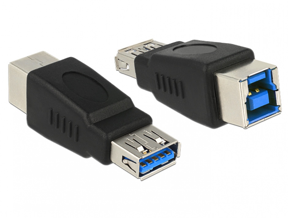 Imagine Adaptor USB 3.0 tip B la tip A M-M, Delock 65181