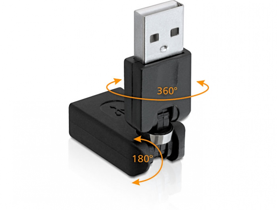 Imagine Adaptor USB 2.0 A T - M rotabil, Delock 65260