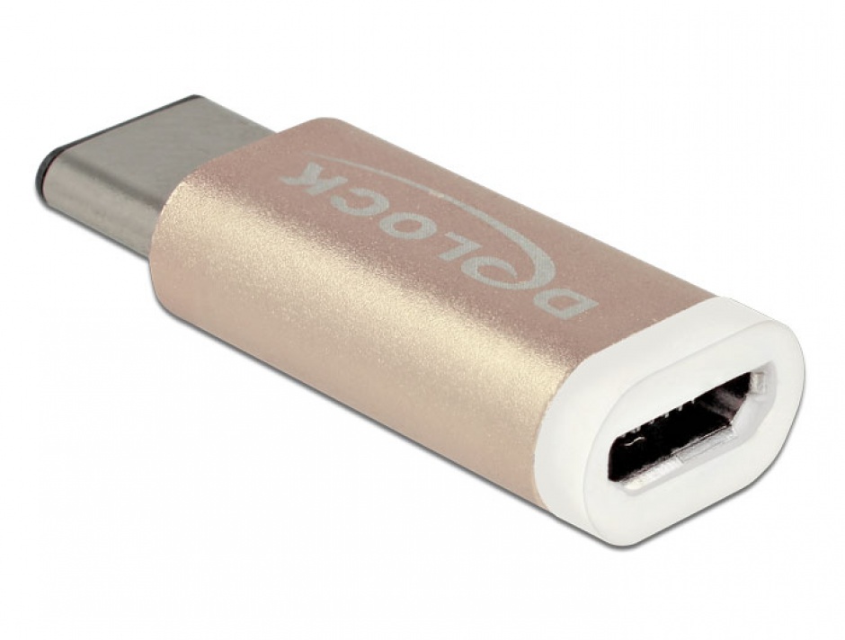 Imagine Adaptor micro USB la USB tip C 2.0 M-T, Delock 65677
