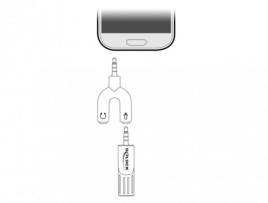 Imagine Microfon Uni-Directional pentru smartphone/tableta jack stereo 3.5mm 4 pini unghi 90 grade argintiu,