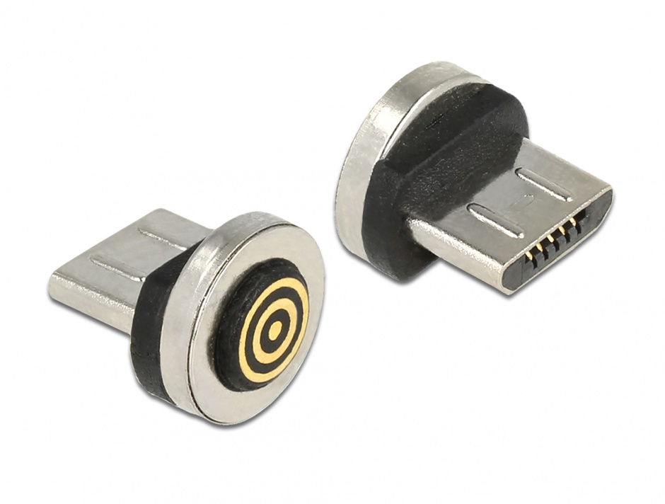 Imagine Adaptor magnetic incarcare + transfer date micro USB-B pentru 85723/85724, Delock 65932