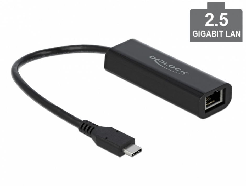 Imagine Adaptor USB 3.1-C la 2.5 Gigabit LAN, Delock 66298