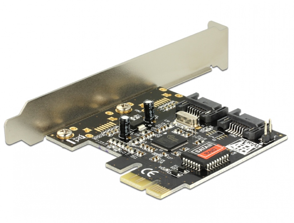 Imagine PCI Express cu 2 Porturi SATA II, Raid, Delock 70137