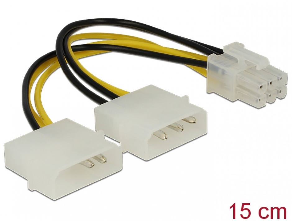 Imagine Cablu alimentare placa PCI Express 6 pini, Delock 82315
