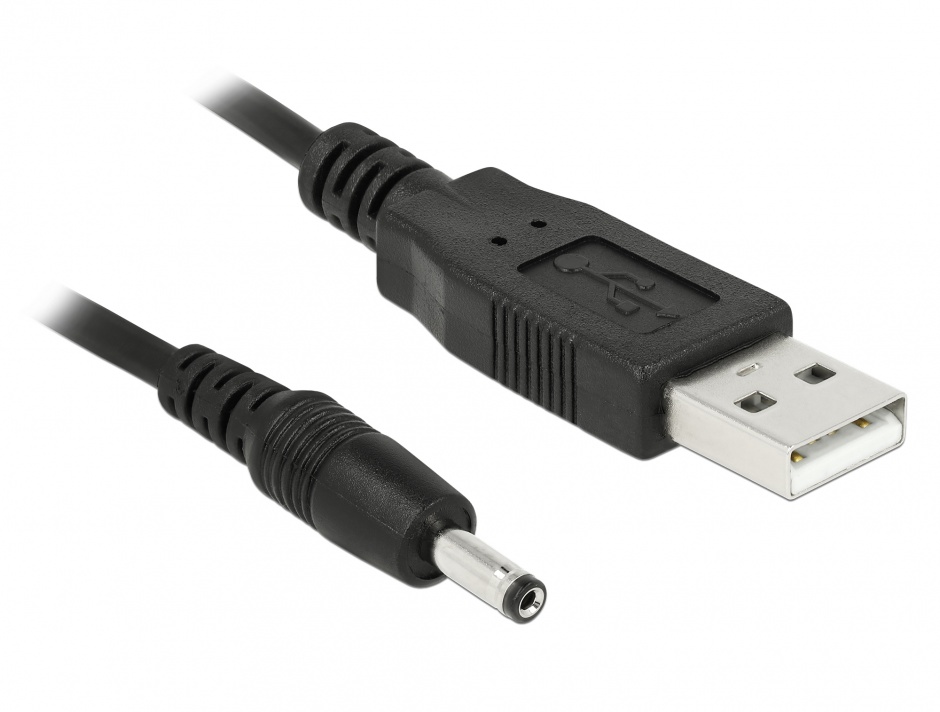 Imagine Cablu USB de alimentare DC 3.5 x 1.35mm 1.5m, Delock 82377