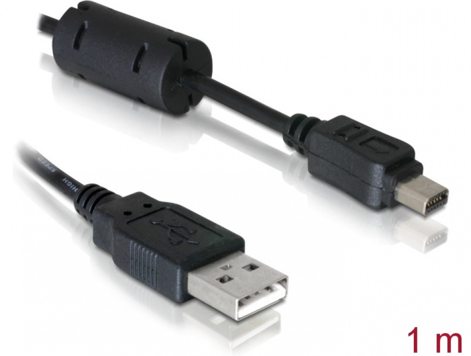Imagine Cablu USB pentru Olympus 12 pini 1m, Delock 82417