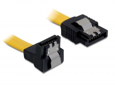 Imagine Cablu SATA angled cu fixare, 20cm, Delock 82471