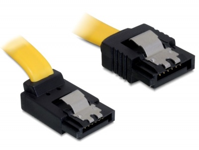 Imagine Cablu SATA drept cu fixare 0.5M, Delock 82478