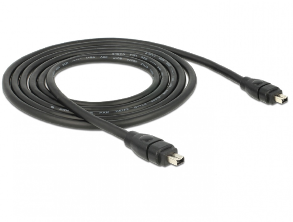 Imagine Cablu FireWire 2m 4 pini la 4 pini, Delock 82571