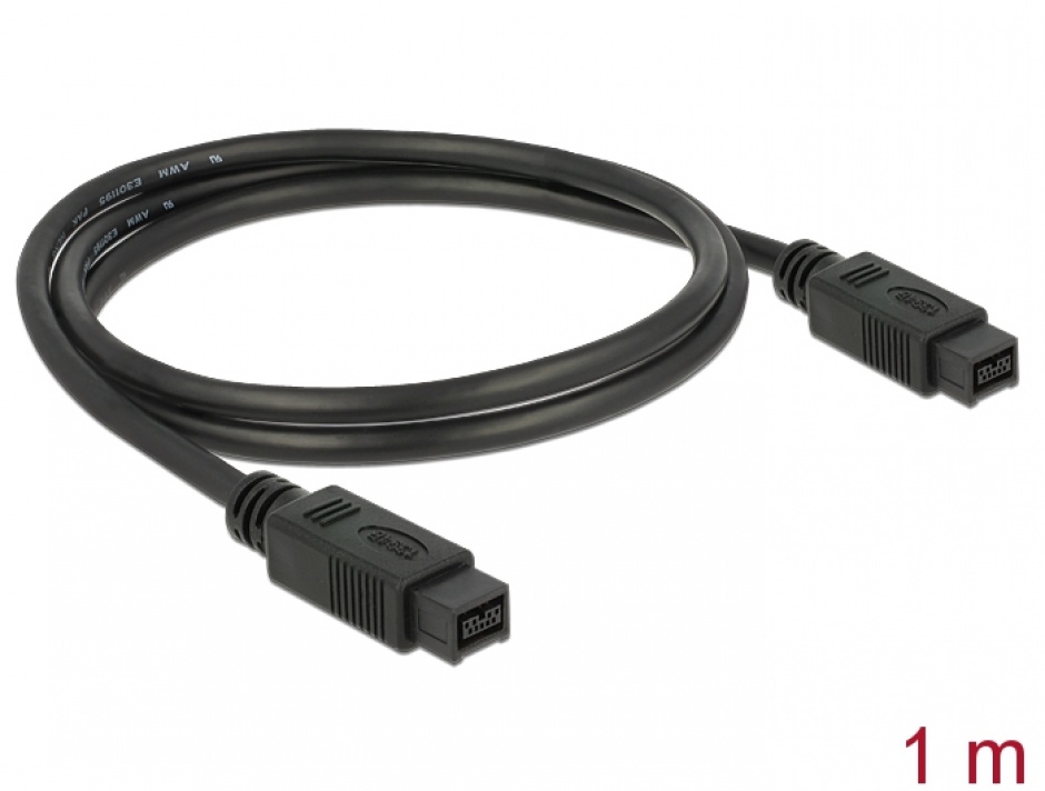 Imagine Cablu Firewire 9 pini la 9 pini 1m, Delock 82598