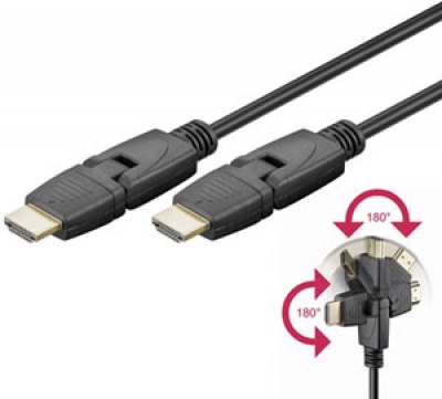 Imagine Cablul HDMI 5 m, unghi la 180 grade, Delock 82631