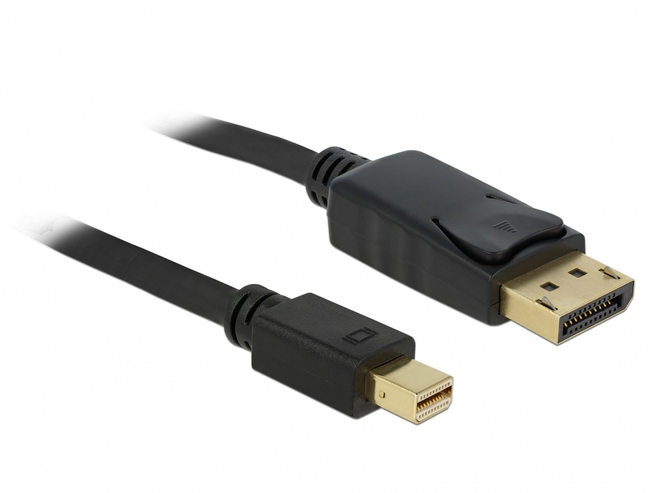 Imagine Cablu mini DisplayPort la Displayport v1.2 4K T-T 3m Negru, Delock 82699