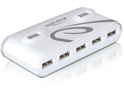 Imagine HUB USB 2.0 7 porturi, alimentare, Delock 87467