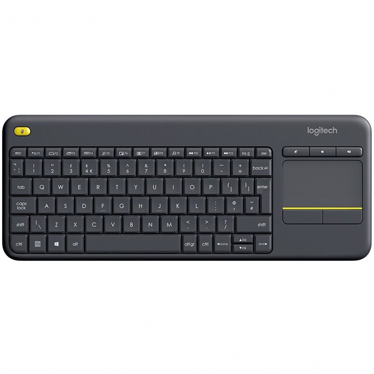 Imagine Tastatura wireless cu Touchpad K400 Plus Negru, Logitech