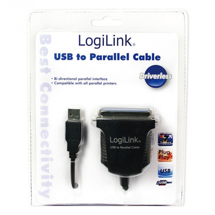 Imagine Cablu USB la paralel Centronics 36pini 1.5m, Logilink AU0003C-1