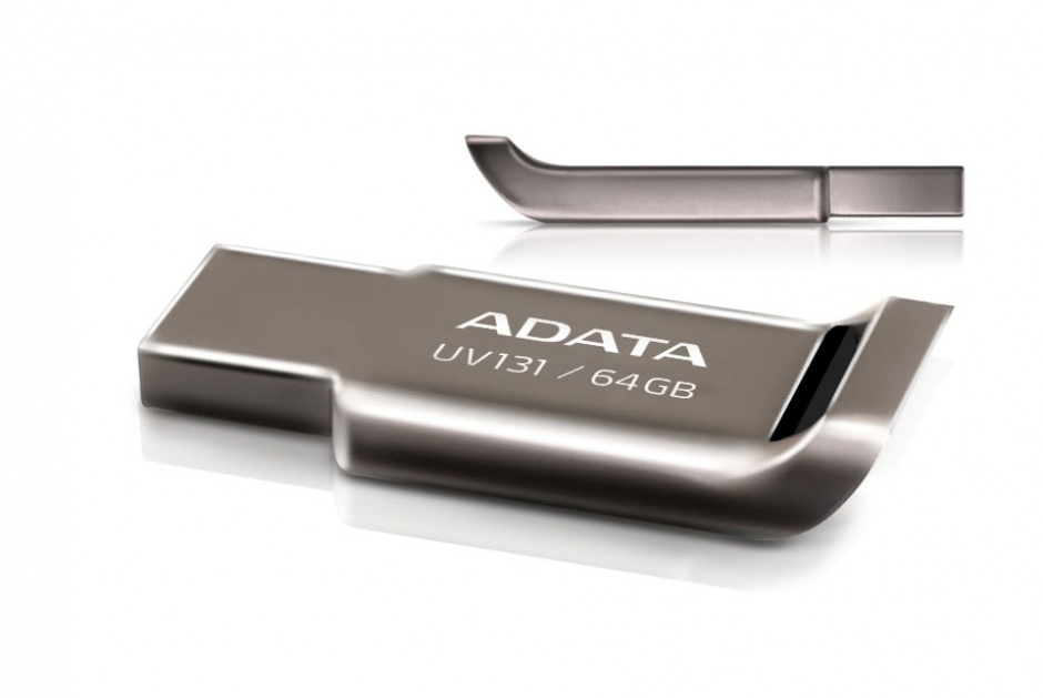 Imagine Stick USB 3.0 64GB ADATA UV131 Aliaj zinc Grey crom-2