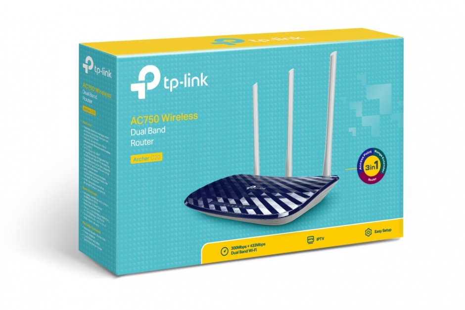 Imagine AC750 Router Wireless Dual Band, TP-LINK Archer C20-3