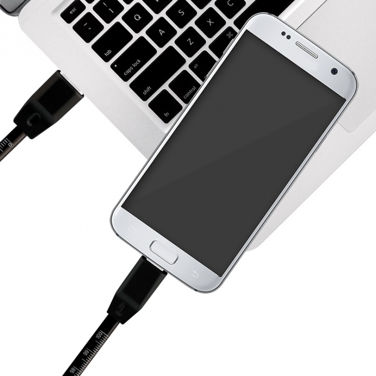 Imagine Cablu micro USB-B la USB 2.0 cu metraj T-T 1m Negru, Logilink CU0158