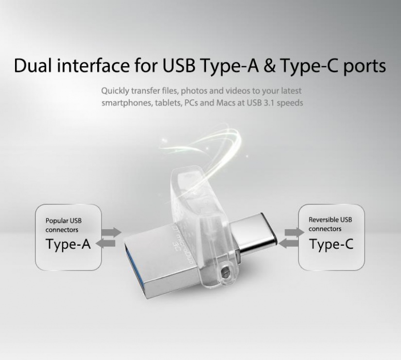 Imagine Stick USB 3.0 32GB DATA TRAVELER microDuo 3C OTG USB-A + USB-C, Kingston DTDUO3C/32GB-3