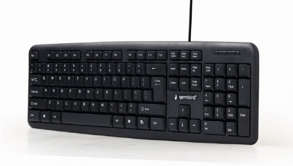Imagine Tastatura standard USB Negru, Gembird KB-U-103