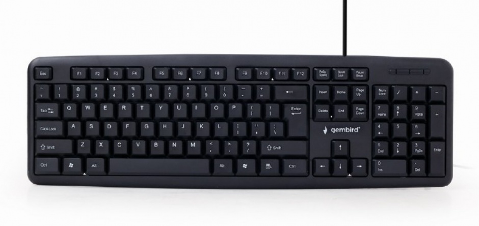 Imagine Tastatura standard USB Negru, Gembird KB-U-103-1