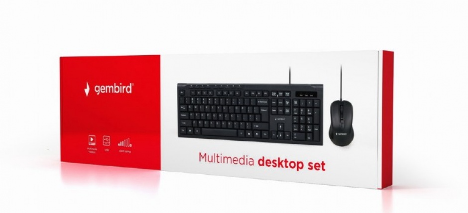 Imagine Kit tastatura + mouse USB Negru, Gembird KBS-UM-03-1