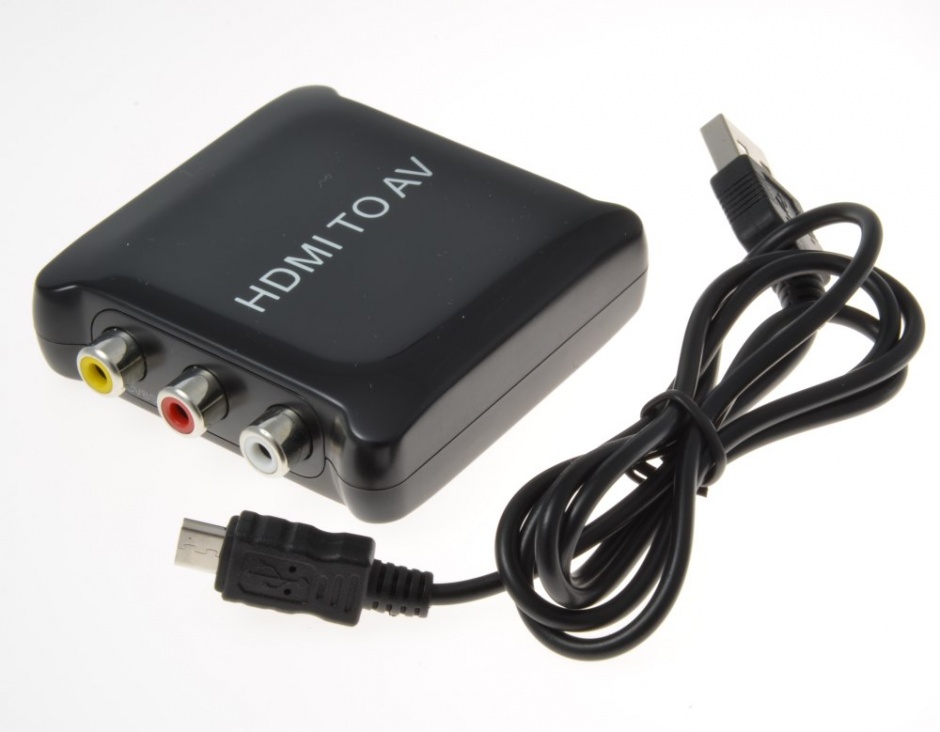 Imagine Convertor HDMI la 3 x RCA Composite video+Audio alimentare USB, KHCON-16