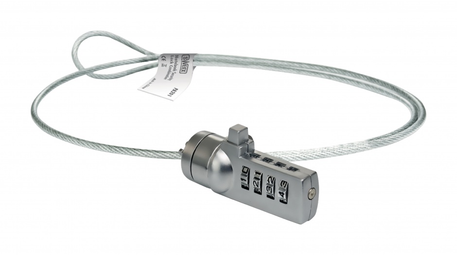 Imagine Cablu de securitate cu cifru pentru notebook, Sweex PA203