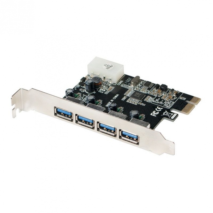 Imagine PCI Express la 4 x USB 3.0, VIA, Logilink PC0057A