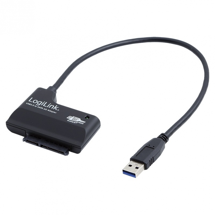Imagine Adaptor USB 3.0 la SATA III pentru HDD/SSD 2.5"+3.5", Logilink AU0013