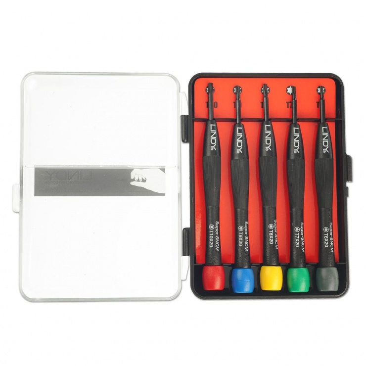 Imagine Set de precizie/tehnician/calculator Torx 5 piese, Lindy L43012-2